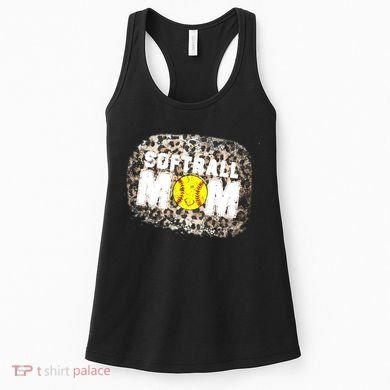 Softball Mom leopard Background Women's Tank Top