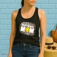 Softball Mom leopard Background Women's Tank Top thumb 2
