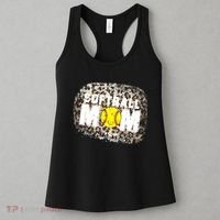 Softball Mom leopard Background Women's Tank Top thumb 3