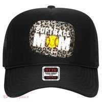 Softball Mom leopard Background Hat thumb 0