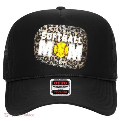 Softball Mom leopard Background Hat