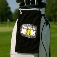 Softball Mom leopard Background Golf Towel thumb 2