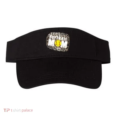 Softball Mom leopard Background Visor