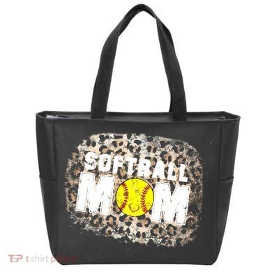 Softball Mom leopard Background Tote Bag