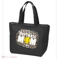 Softball Mom leopard Background Tote Bag thumb 3