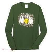 Softball Mom leopard Background Long Sleeve Shirt thumb 0