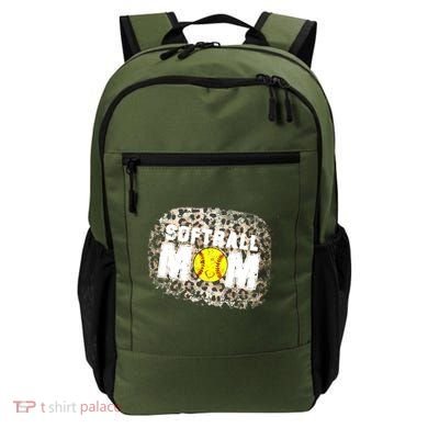 Softball Mom leopard Background Backpack