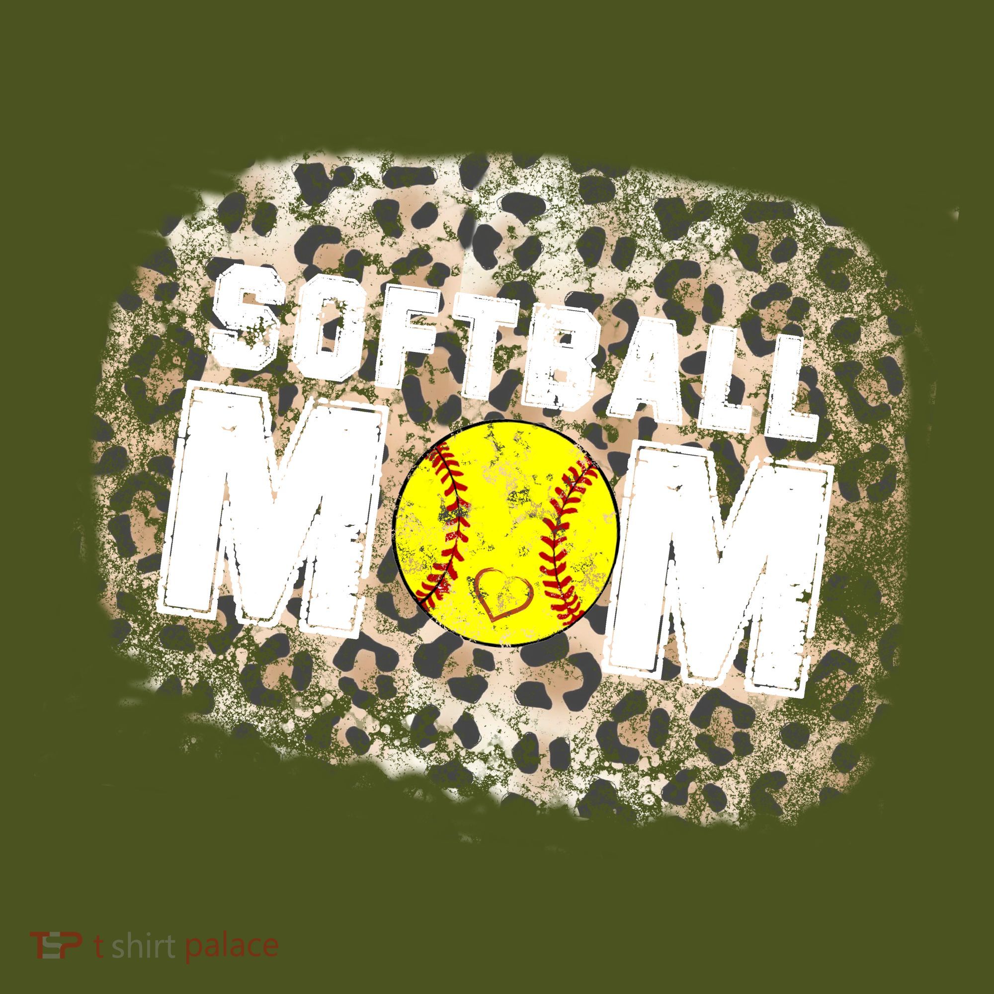 Softball Mom leopard Background Mousepad