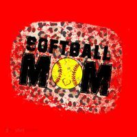 Softball Mom leopard Background Santa Hat thumb 1