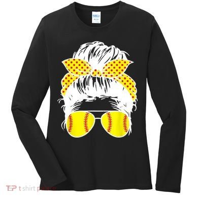 Softball Mom Sunglasses Women's Long Sleeve Shirt