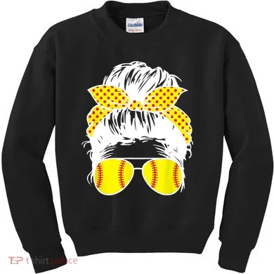 Softball Mom Sunglasses Kids Sweatshirt