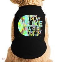 Softball Play Like A Girl Doggie Tank thumb 0