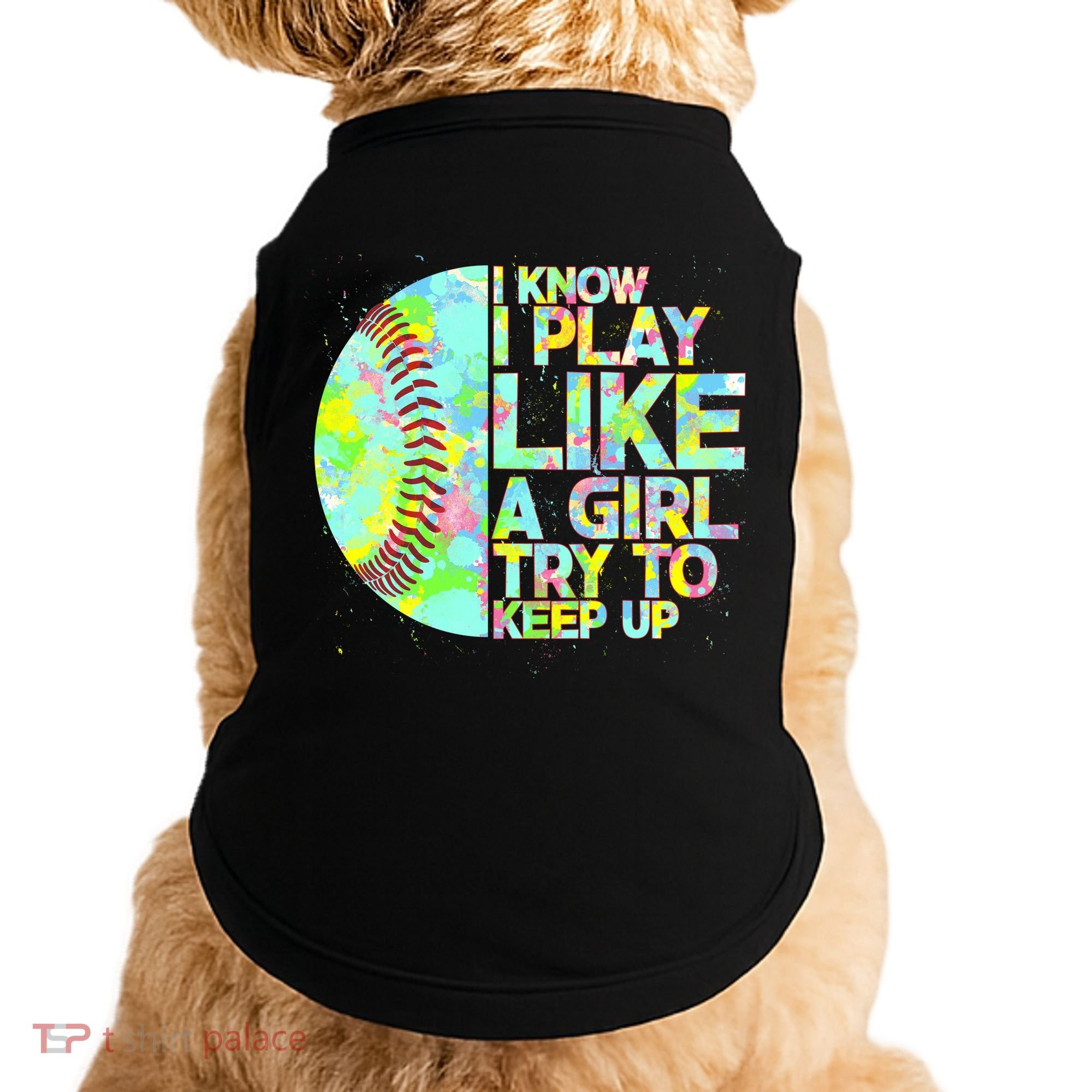 Softball Play Like A Girl Doggie Tank