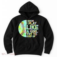 Softball Play Like A Girl Hoodie thumb 0
