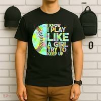 Softball Play Like A Girl T-Shirt thumb 6