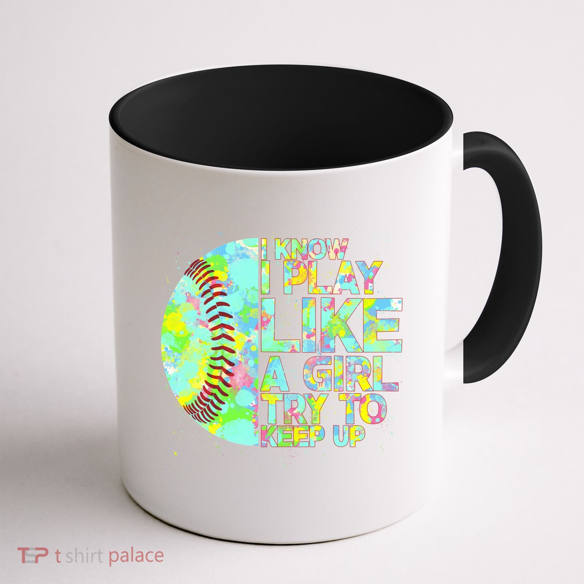Softball Play Like A Girl Coffee Mug