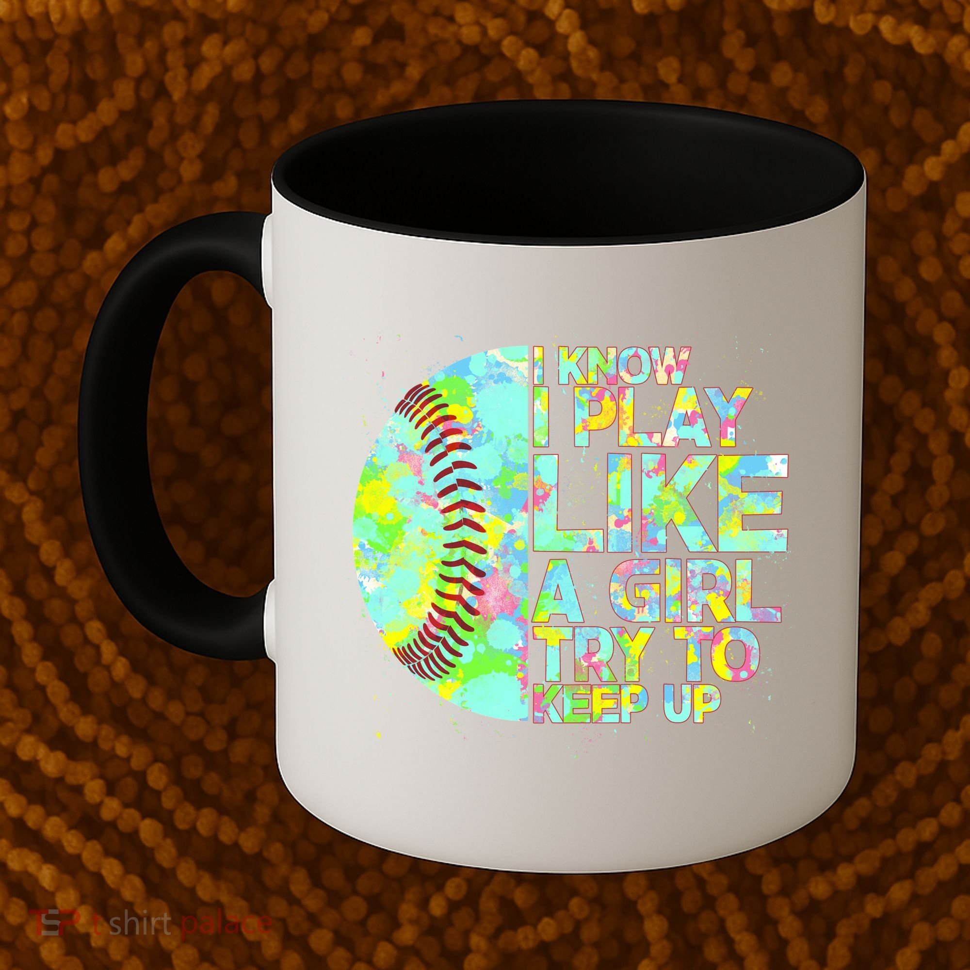 Softball Play Like A Girl Coffee Mug