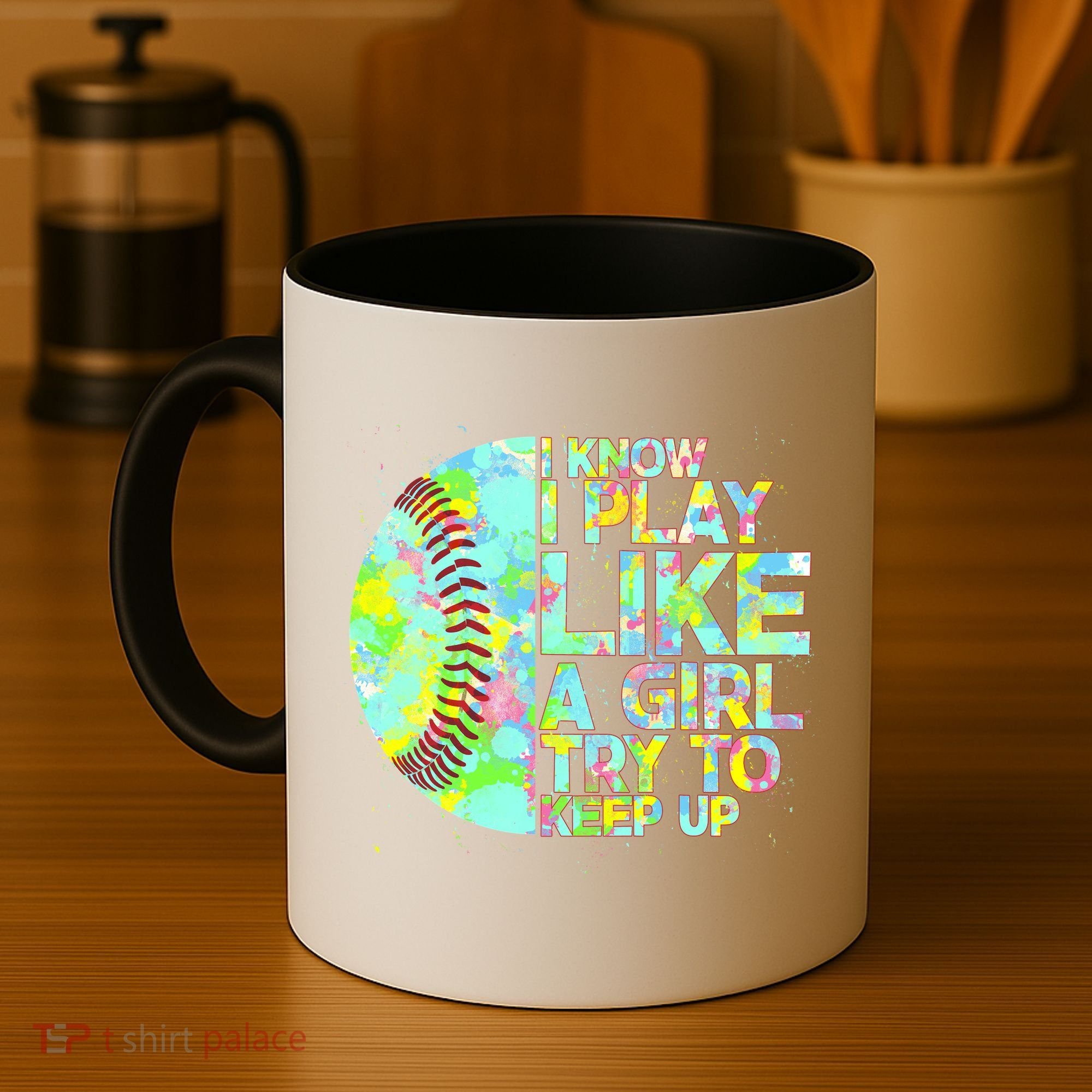 Softball Play Like A Girl Coffee Mug