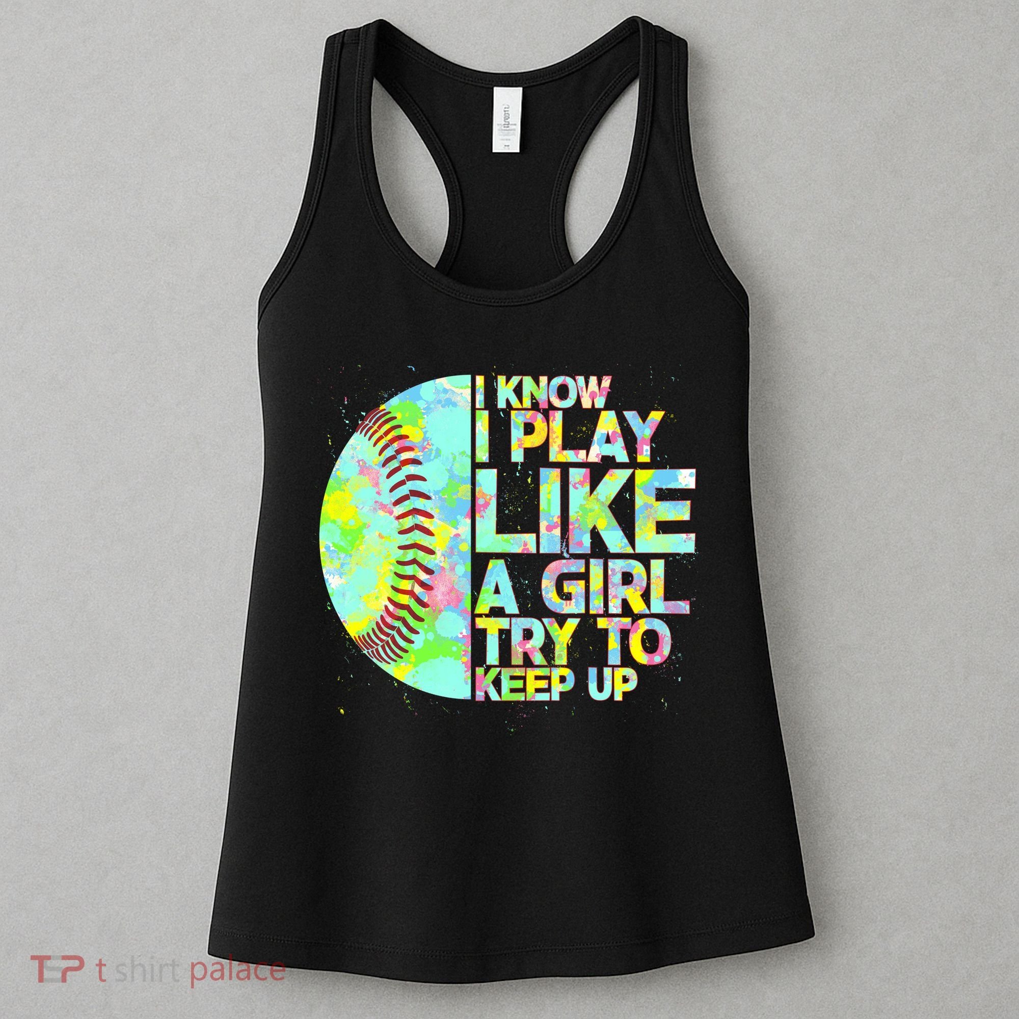 Softball Play Like A Girl Women's Tank Top