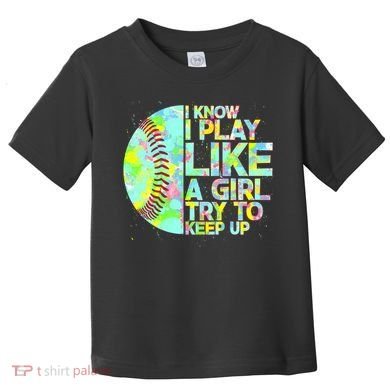 Softball Play Like A Girl Toddler T-Shirt