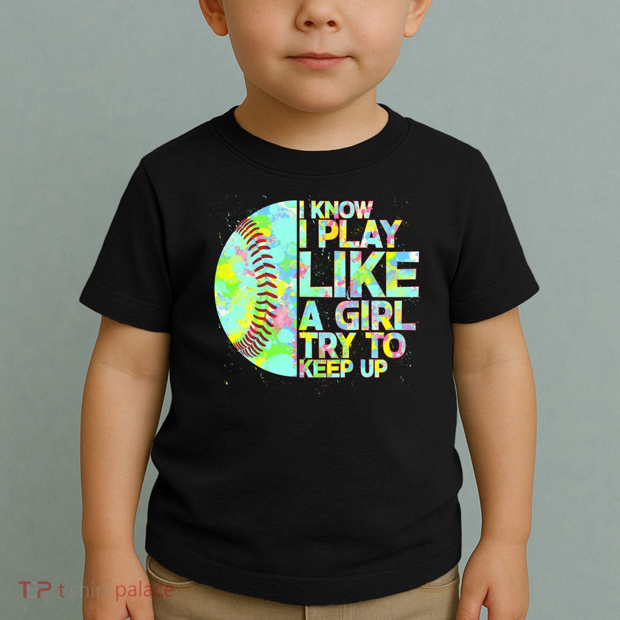 Softball Play Like A Girl Toddler T-Shirt