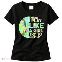 Softball Play Like A Girl Women's T-Shirt thumb 0