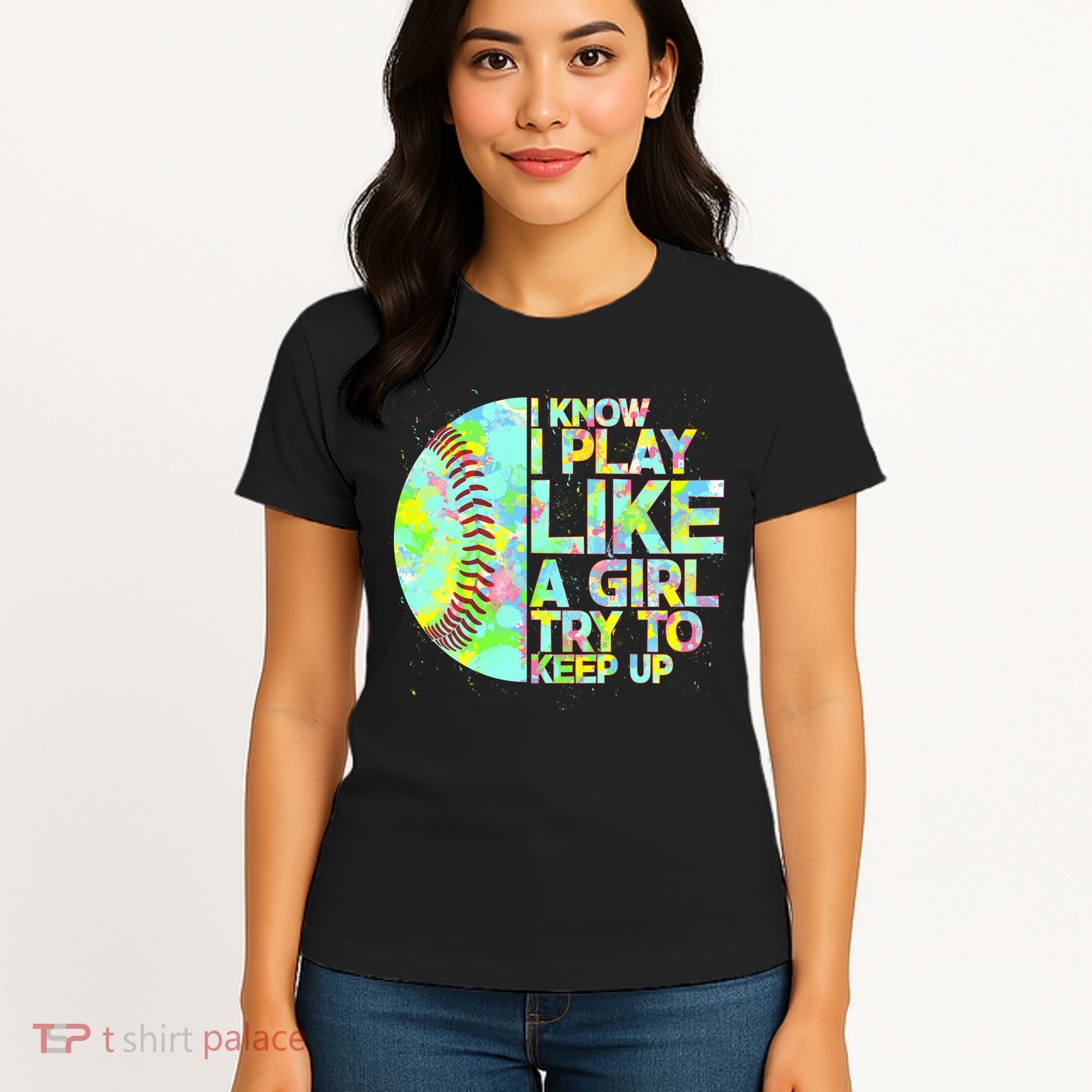 Softball Play Like A Girl Women's T-Shirt
