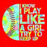 Softball Play Like A Girl Santa Hat thumb 1