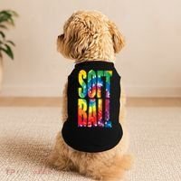 Softball Retro Tie Dye Doggie Tank thumb 2
