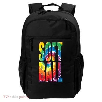 Softball Retro Tie Dye Backpack