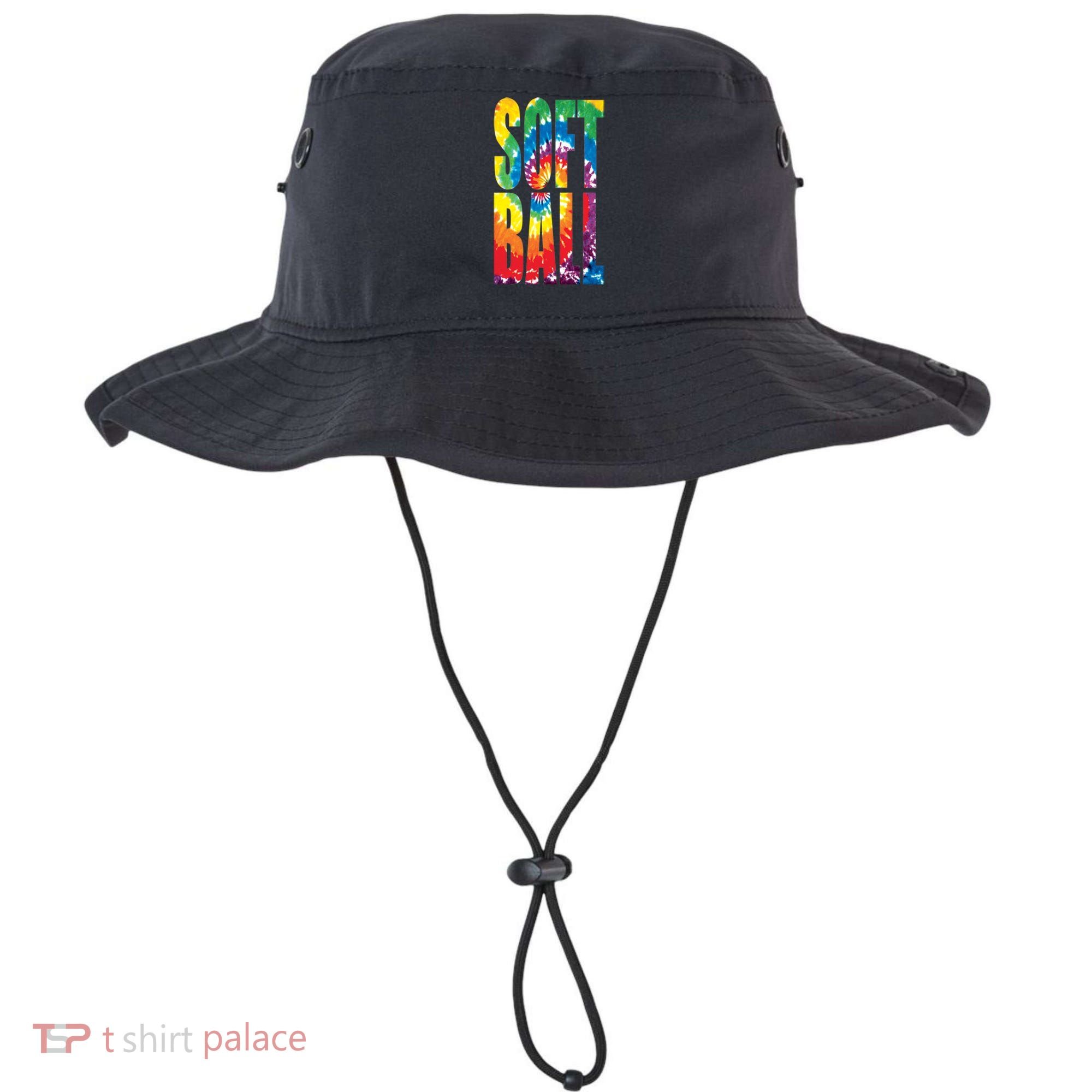 Softball Retro Tie Dye Bucket Hat
