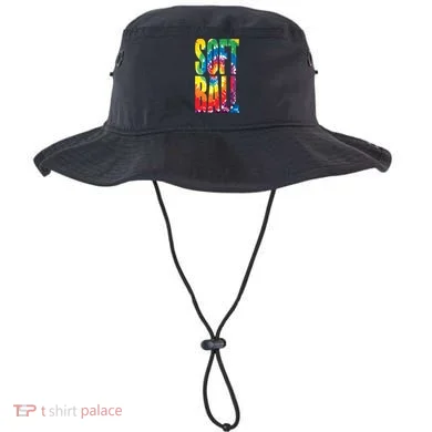 Softball Retro Tie Dye Bucket Hat