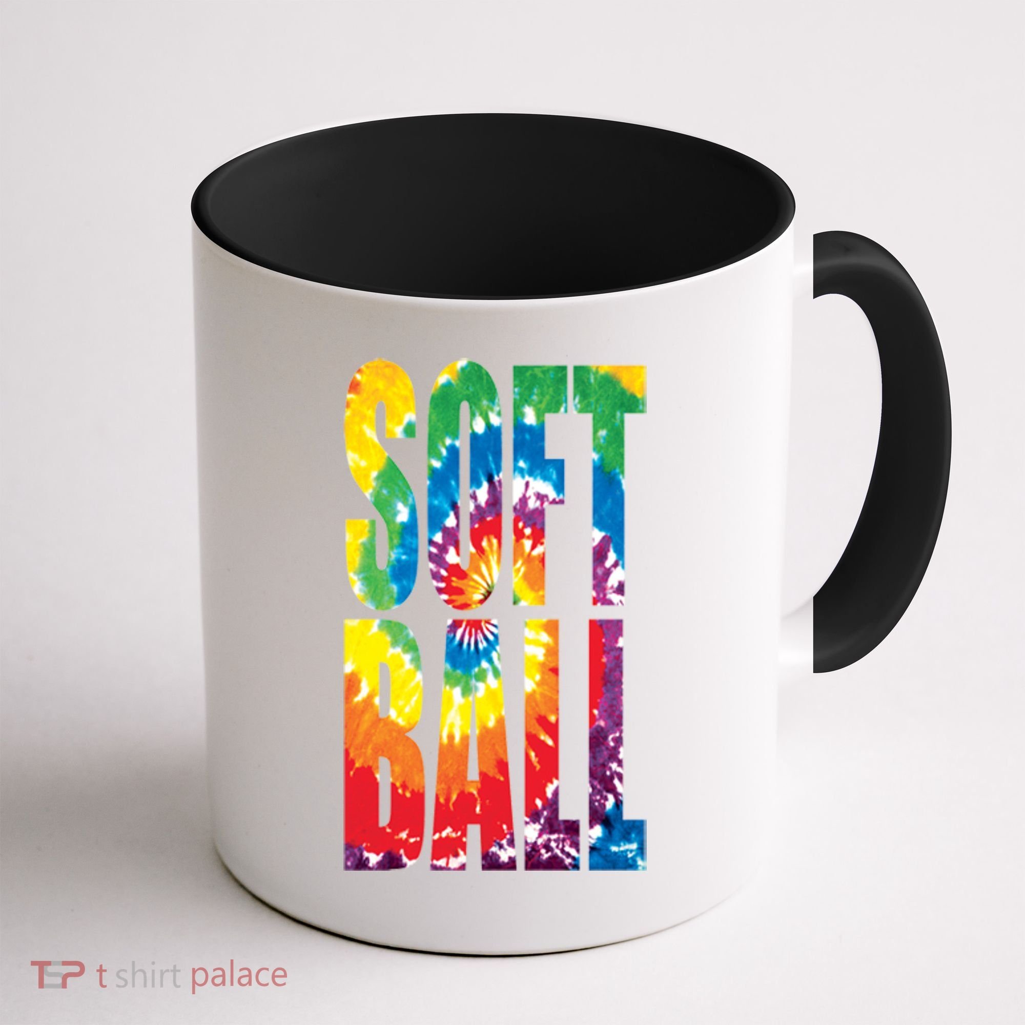 Softball Retro Tie Dye Coffee Mug