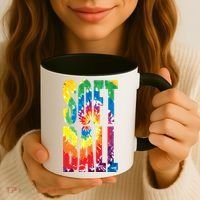 Softball Retro Tie Dye Coffee Mug thumb 3