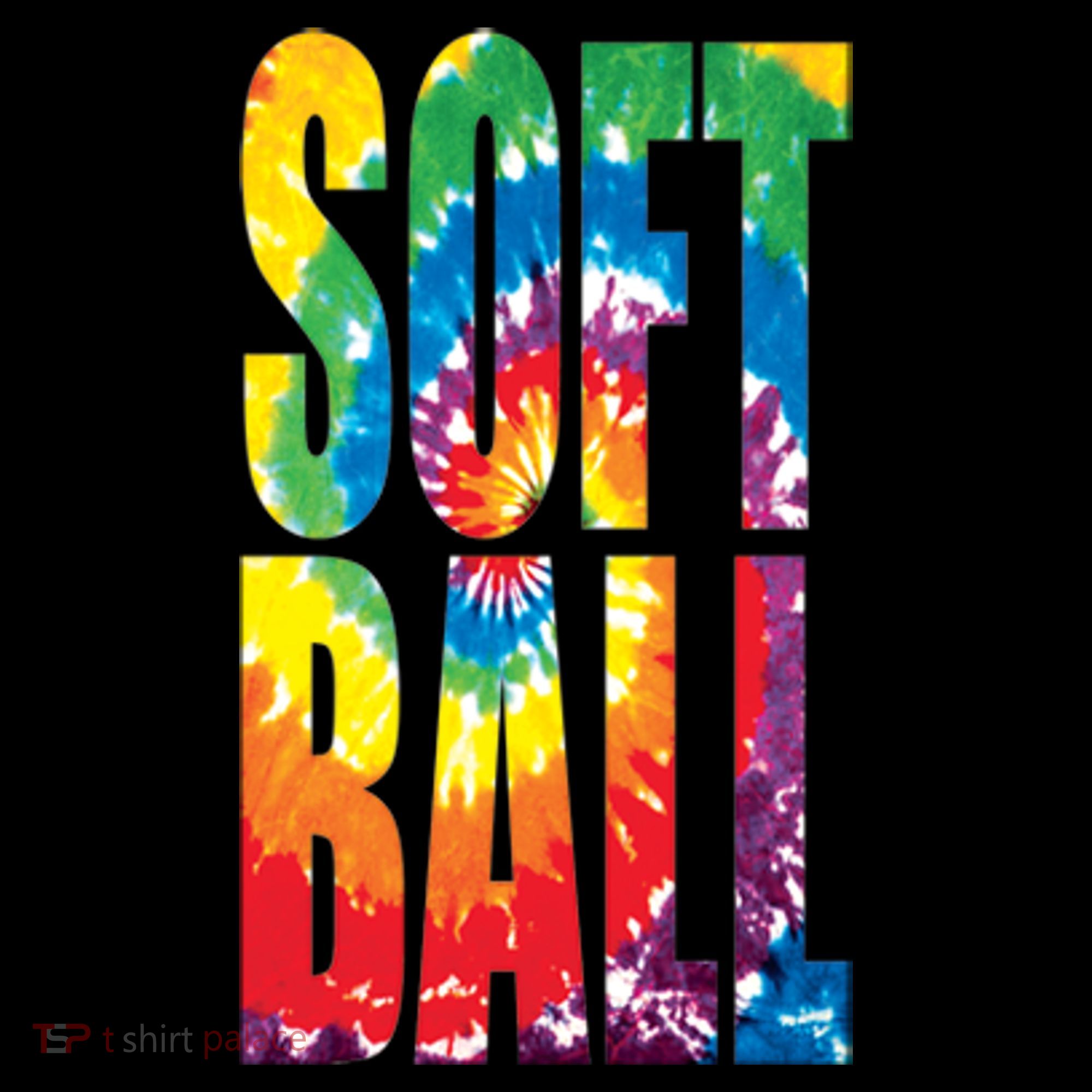 Softball Retro Tie Dye Women's Hoodie