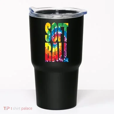 Softball Retro Tie Dye Tumbler