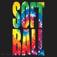 Softball Retro Tie Dye Tumbler thumb 3