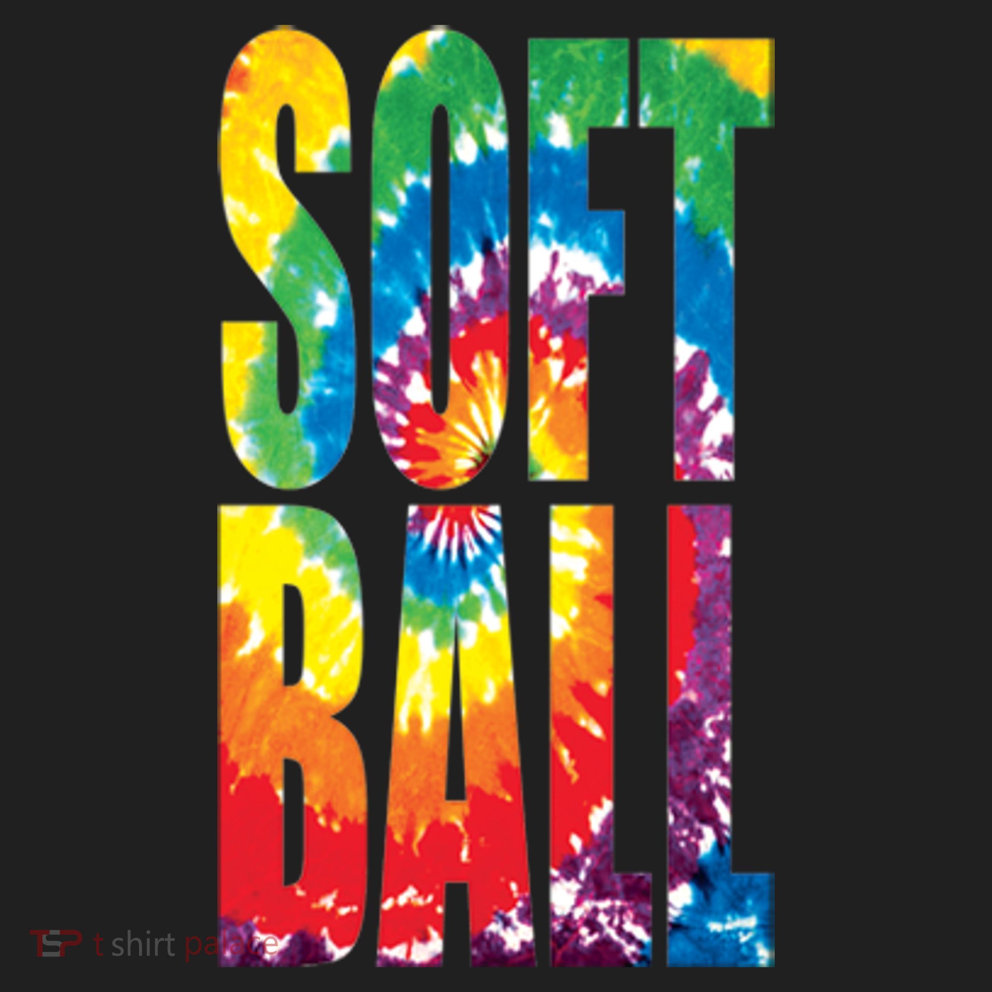 Softball Retro Tie Dye Tumbler