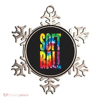 Softball Retro Tie Dye Ornament