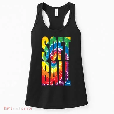 Softball Retro Tie Dye Women's Tank Top