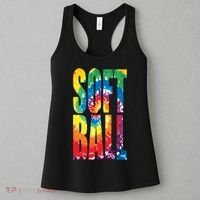 Softball Retro Tie Dye Women's Tank Top thumb 3
