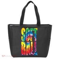 Softball Retro Tie Dye Tote Bag thumb 0