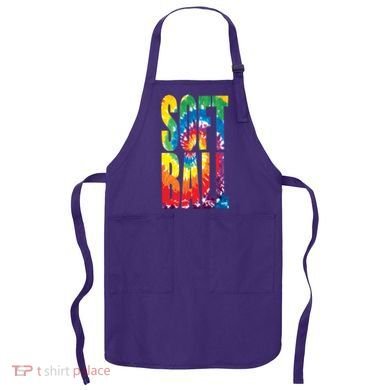 Softball Retro Tie Dye Apron