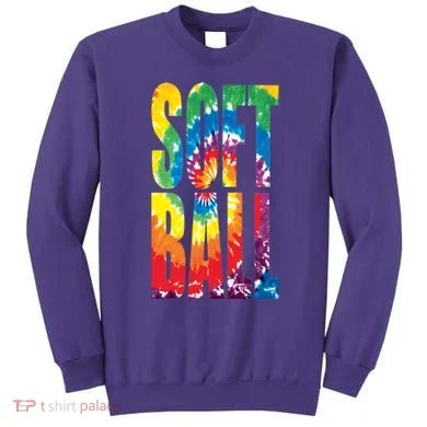 Softball Retro Tie Dye Sweatshirt