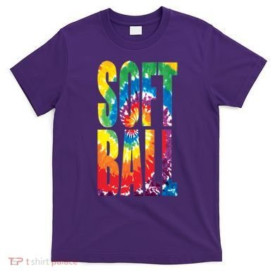 Softball Retro Tie Dye T-Shirt