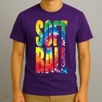 Softball Retro Tie Dye T-Shirt thumb 3