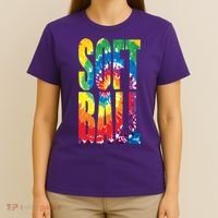 Softball Retro Tie Dye T-Shirt thumb 4