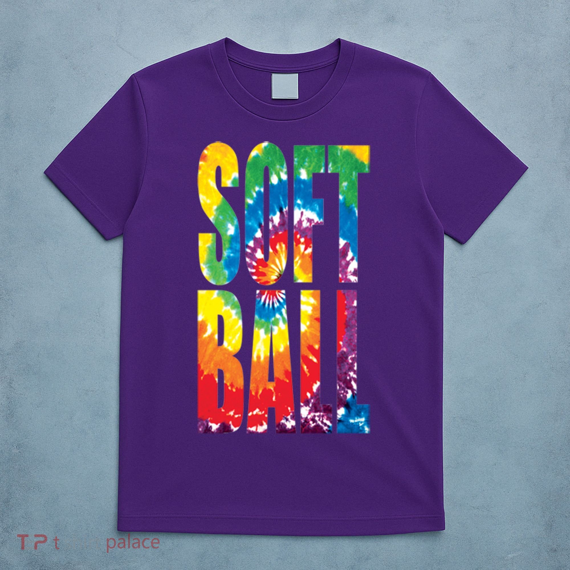Softball Retro Tie Dye T-Shirt