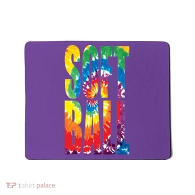 Softball Retro Tie Dye Mousepad