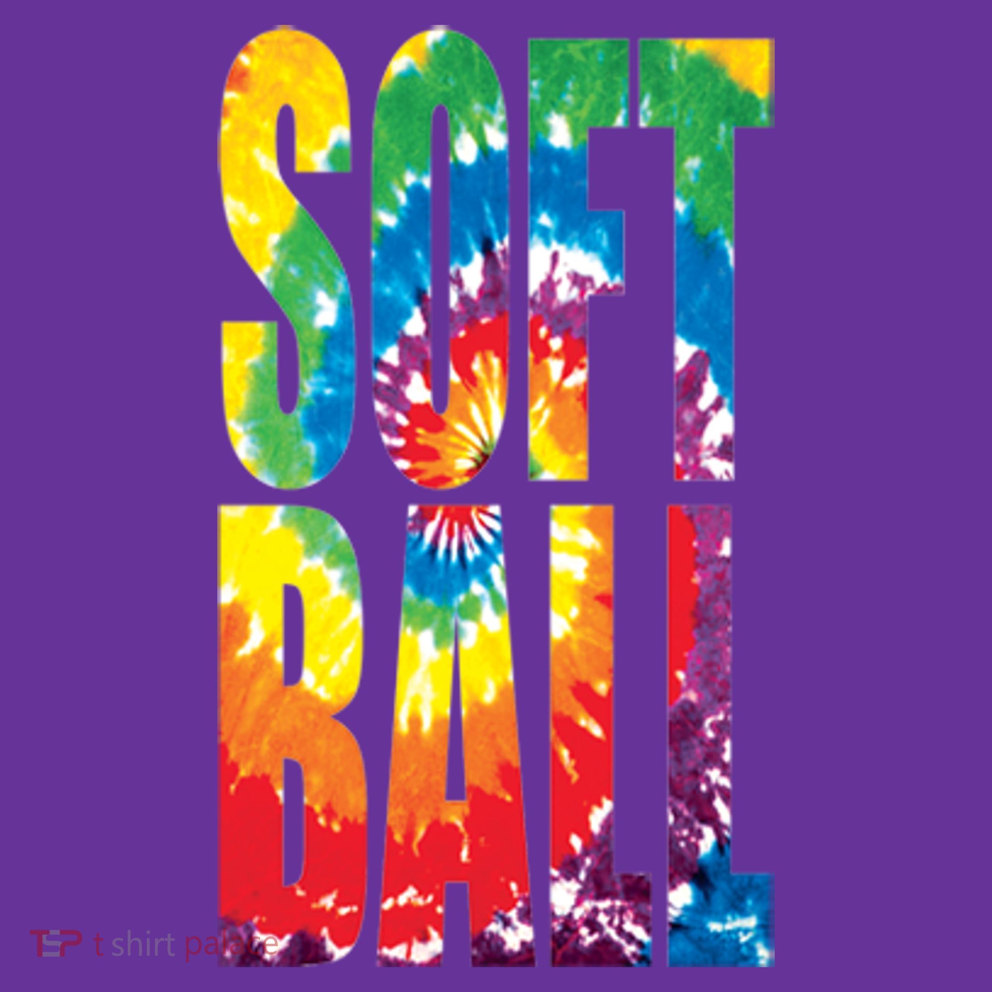 Softball Retro Tie Dye Toddler T-Shirt